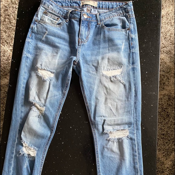 Boyfriend Distressed Pants - Picture 2 of 5